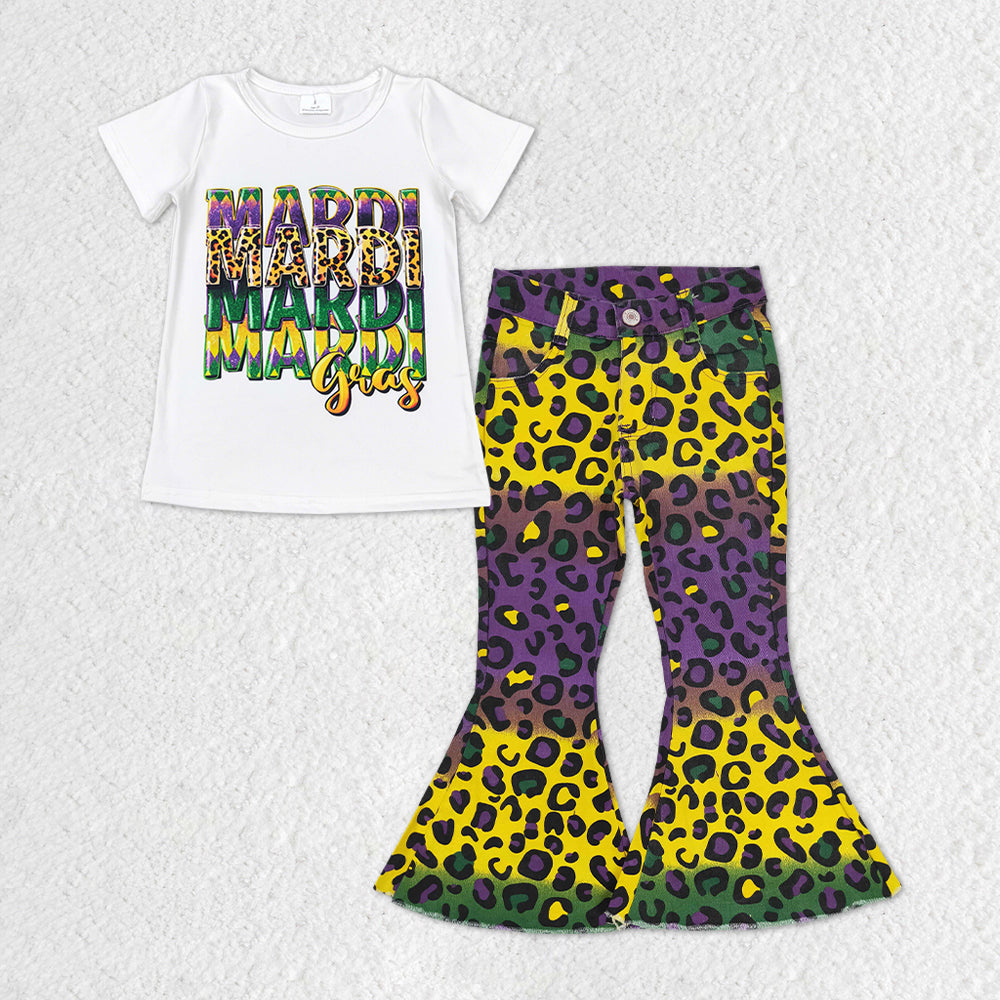 GSPO1330 Mardi Gras denim jeans girl outfit 202312 RTS
