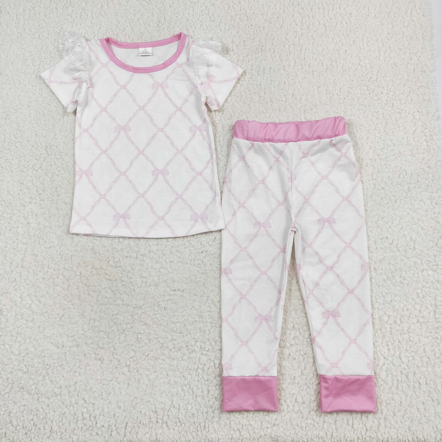 GSPO1517 bamboo bow shoes shorts summer girl outfit 202406 RTS