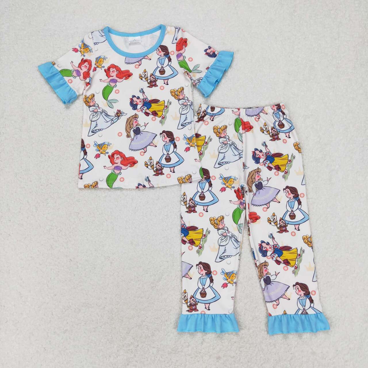 GSPO1556 princess girl pajamas outfit 202406 RTS sibling