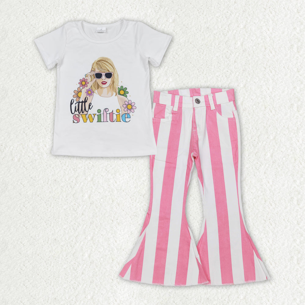 GSPO1599 组合 RTS Taylor swift denim pink stripe jeans girl outfit RTS 202405