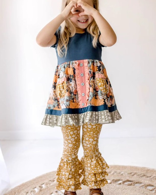 GSPO1641 girl flower outfit preorder 202405 sibling