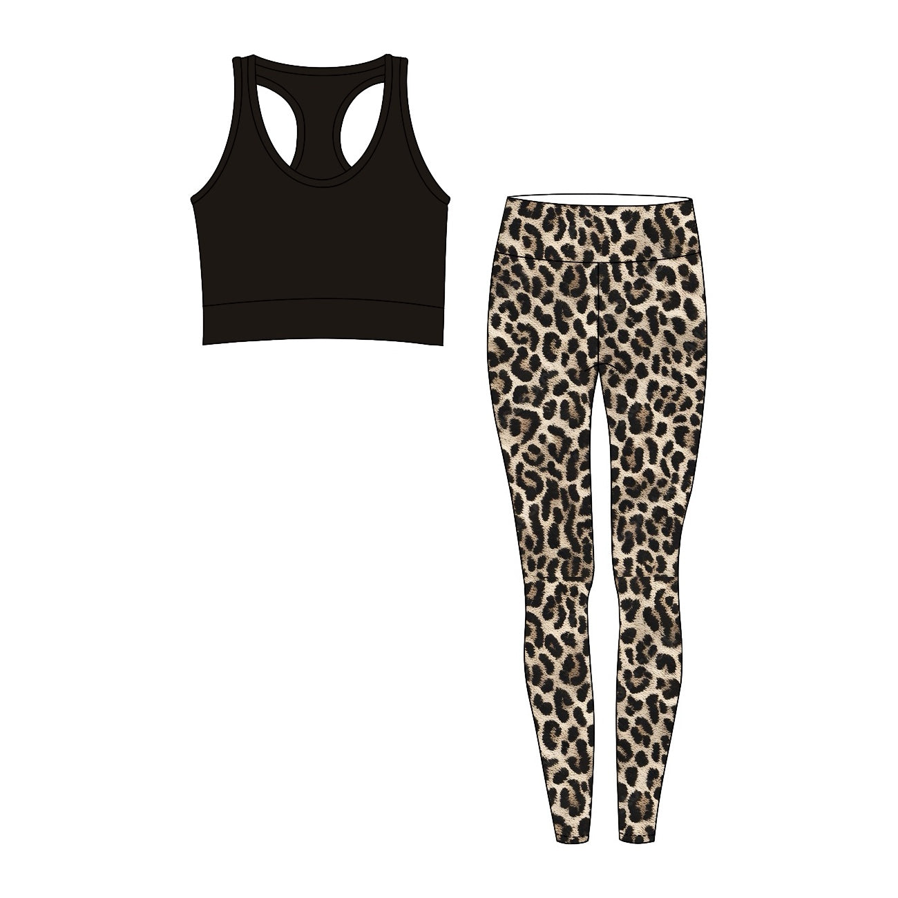 leopard adult yoga clothes GSPO1663 polyester XS S M L XL 202407 Sibling pre order