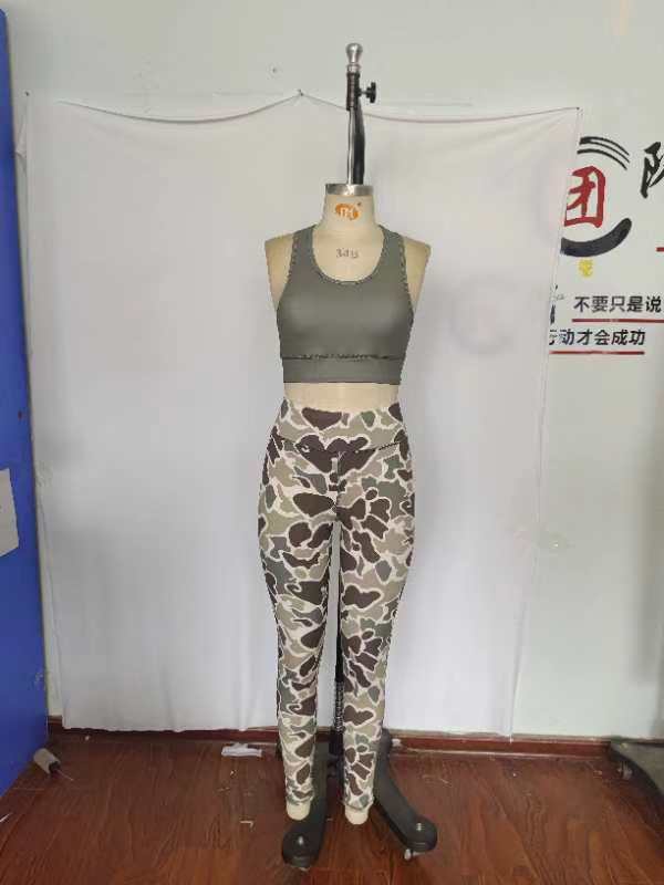 GSPO1665 camo adult women yoga clothes polyester XS S M L XL  Sibling RTS  Free shipping order $100+