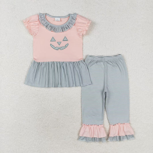 Embroidery Halloween smile GSPO1671 girl outfit  202408 RTS