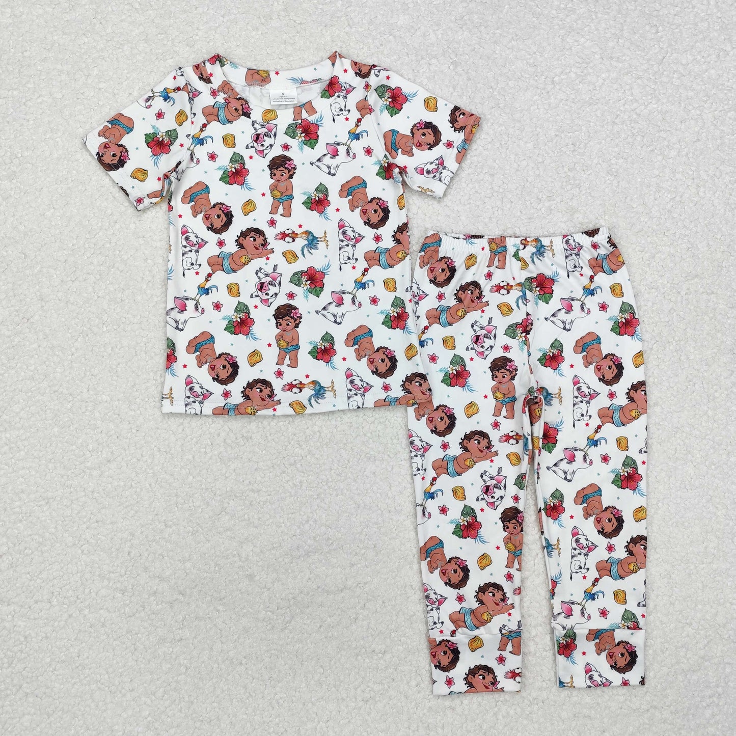 GSPO1750 flower cartoon pig baby girl outfit pajamas 202411 RTS