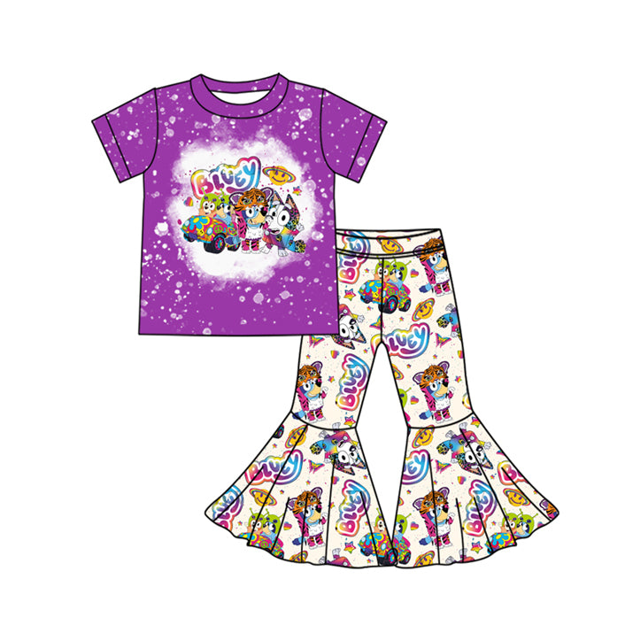 GSPO1772 western bluey dog cartoon purple butterfly outfit 202410 preorder sibling
