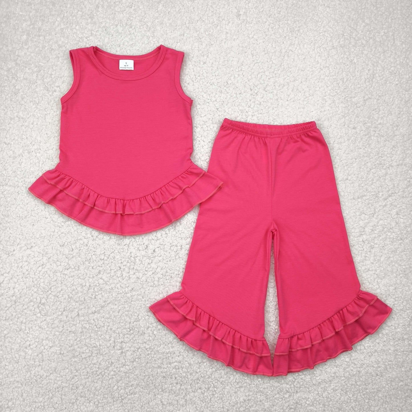 GSPO2009  solid color short sleeve shorts girl summer outfit 202504 RTS