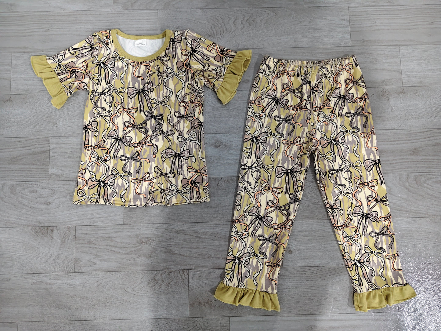 GSPO2264 bow pajamas short sleeve girl outfit preorder 202607