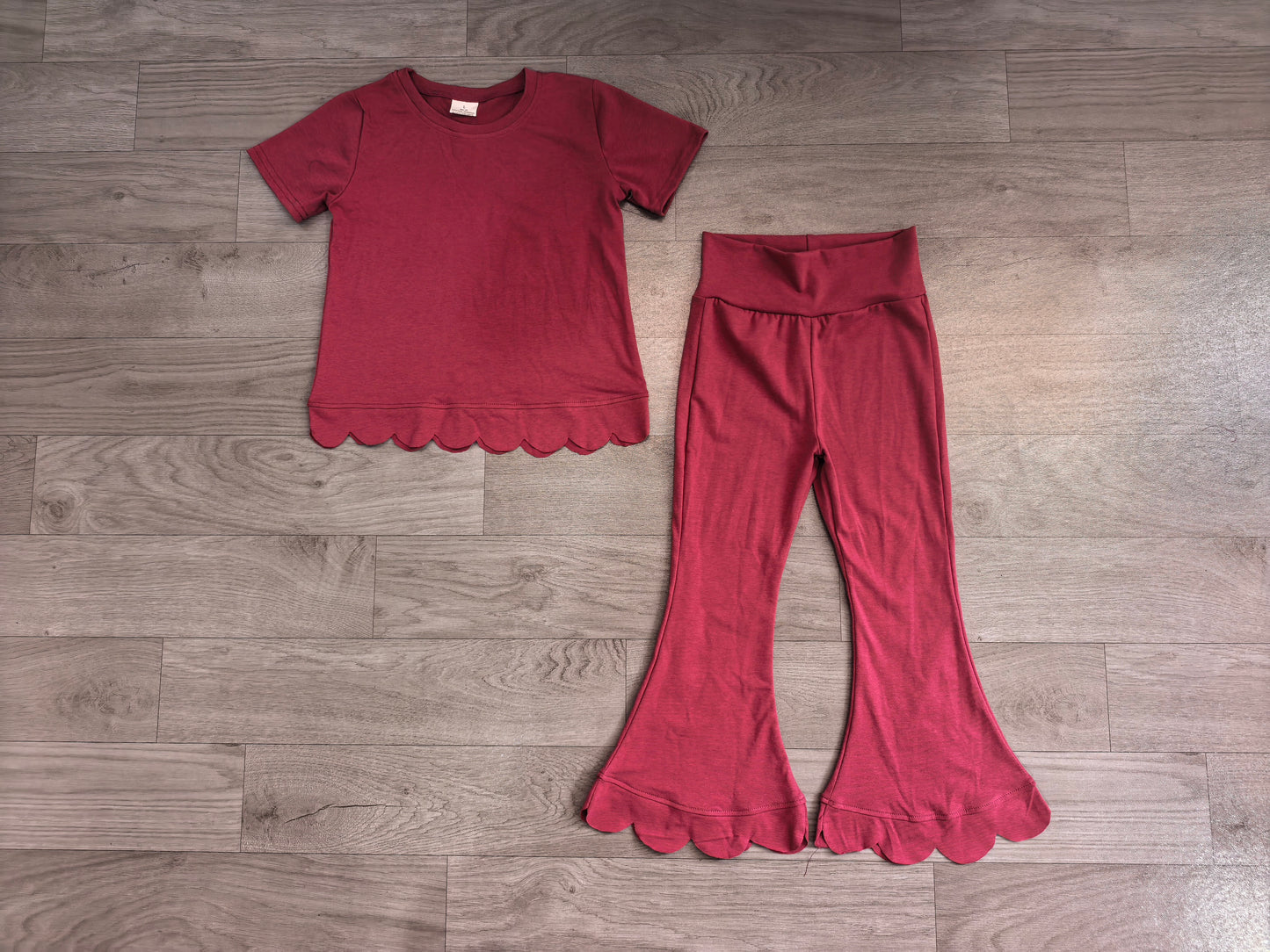 GSPO2341 GT1771+P1079 solid girl Pants cotton outfit Set 202608 preorder