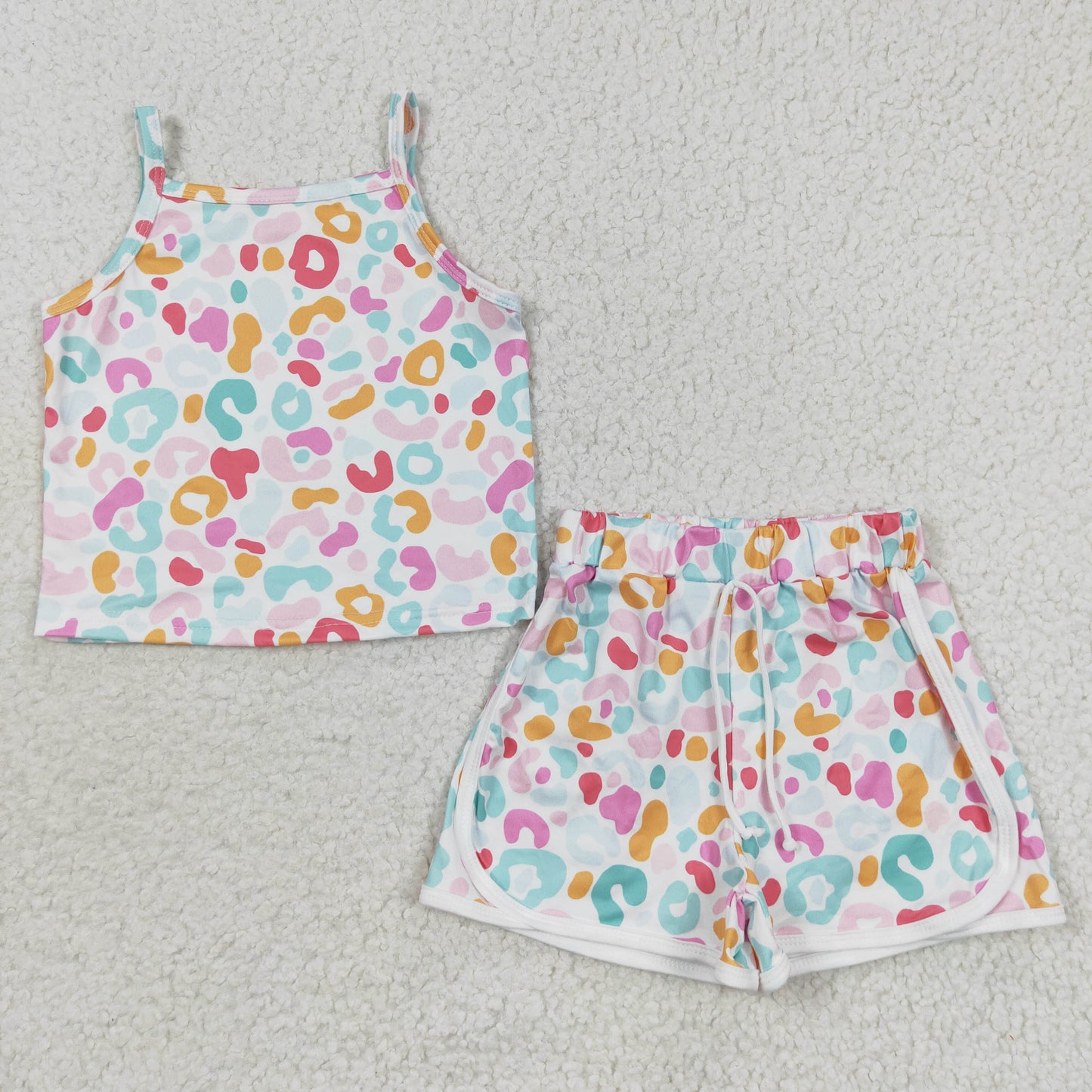 GSSO0342  headband 3pcs smile face shorts summer set girl outfit 20230614 RTS