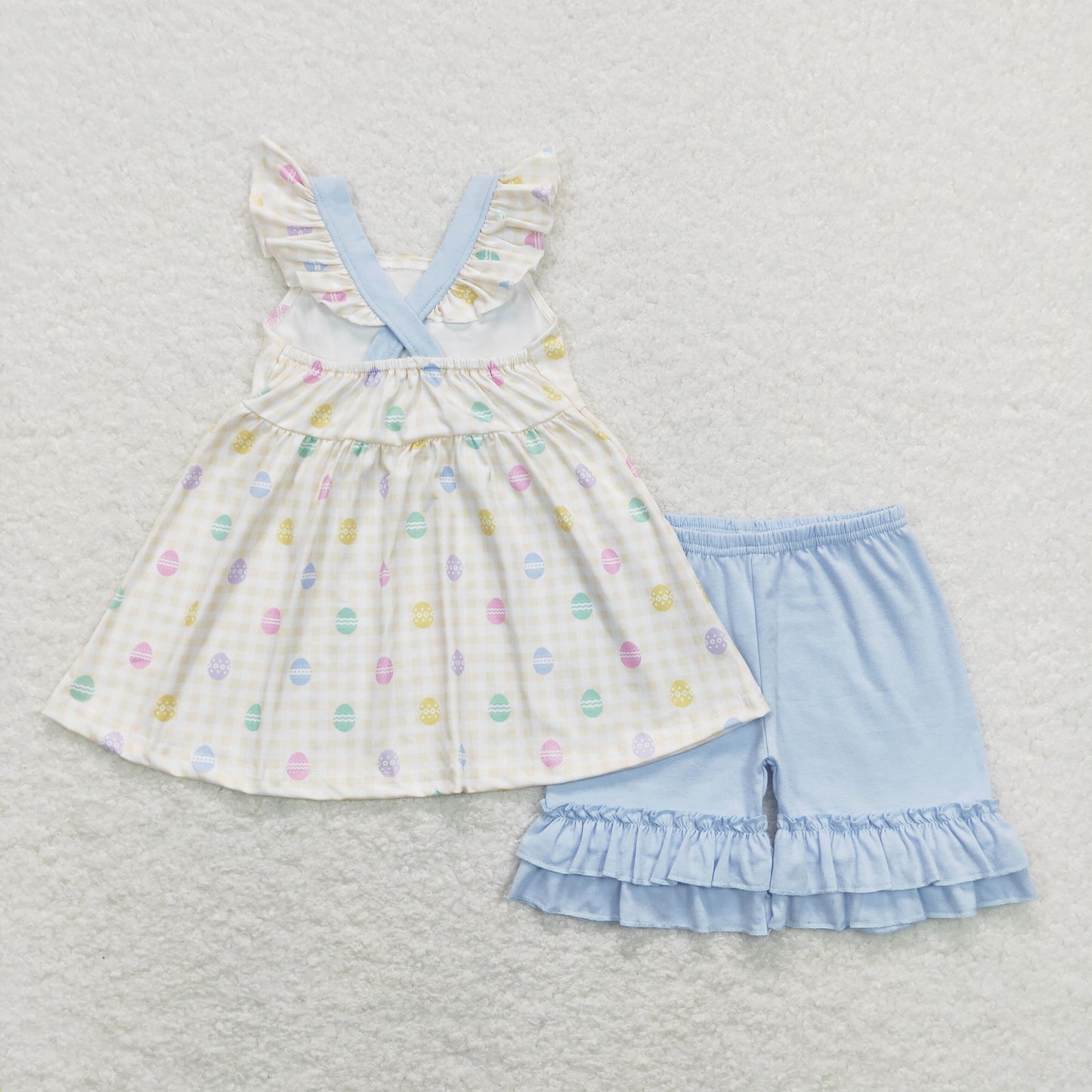 GSSO0420 RTS Easter girl shorts outfit 2022312