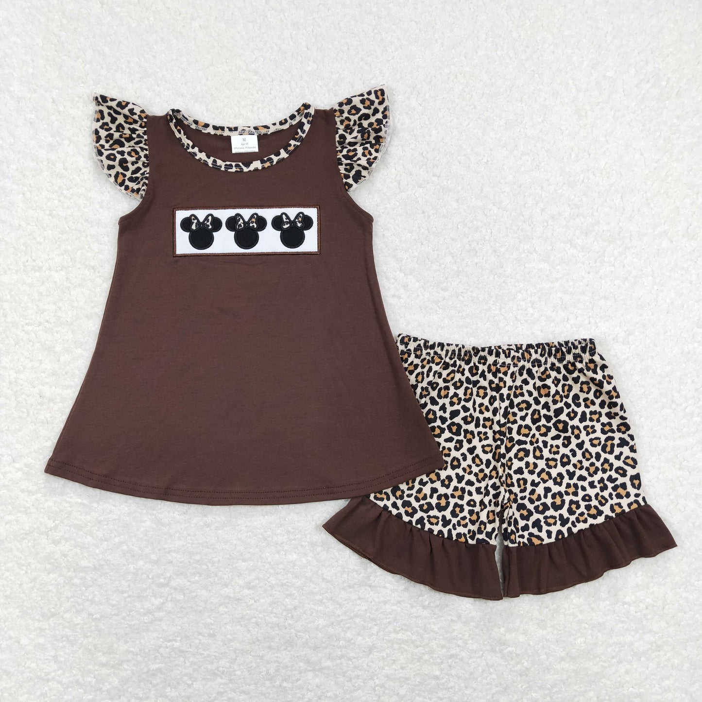 GSSO0424 RTS embroidery mouse shorts girl summer outfit 202401
