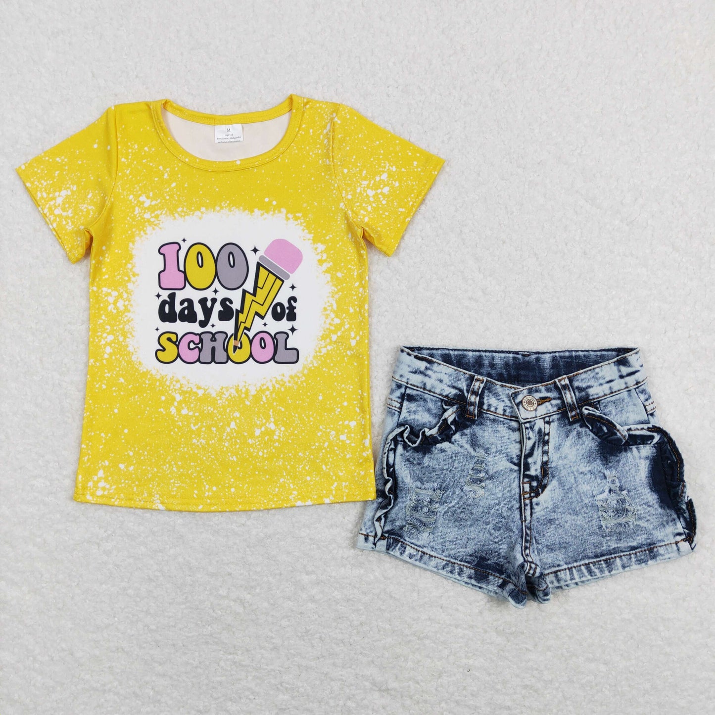 GSSO0524 school girl denim shorts set