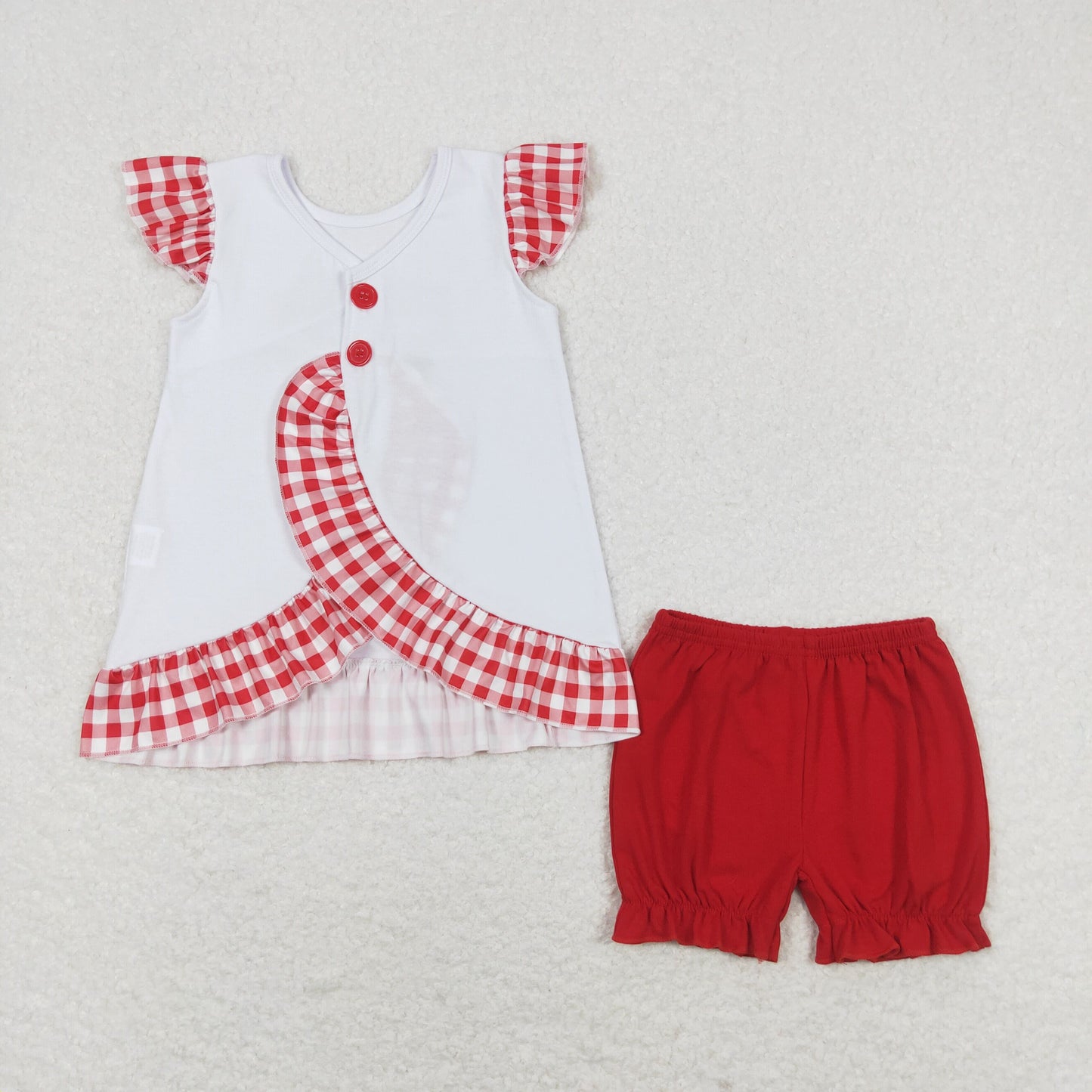 GSSO0662 embroidery USA July 4th shorts summer girl outfit 202405 RTS