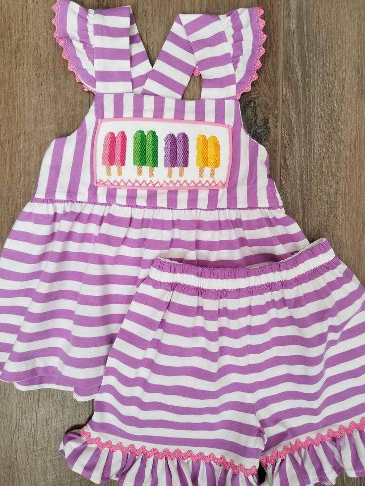 GSSO0734 preorder embroidery ice pop summer girl outfit 202403