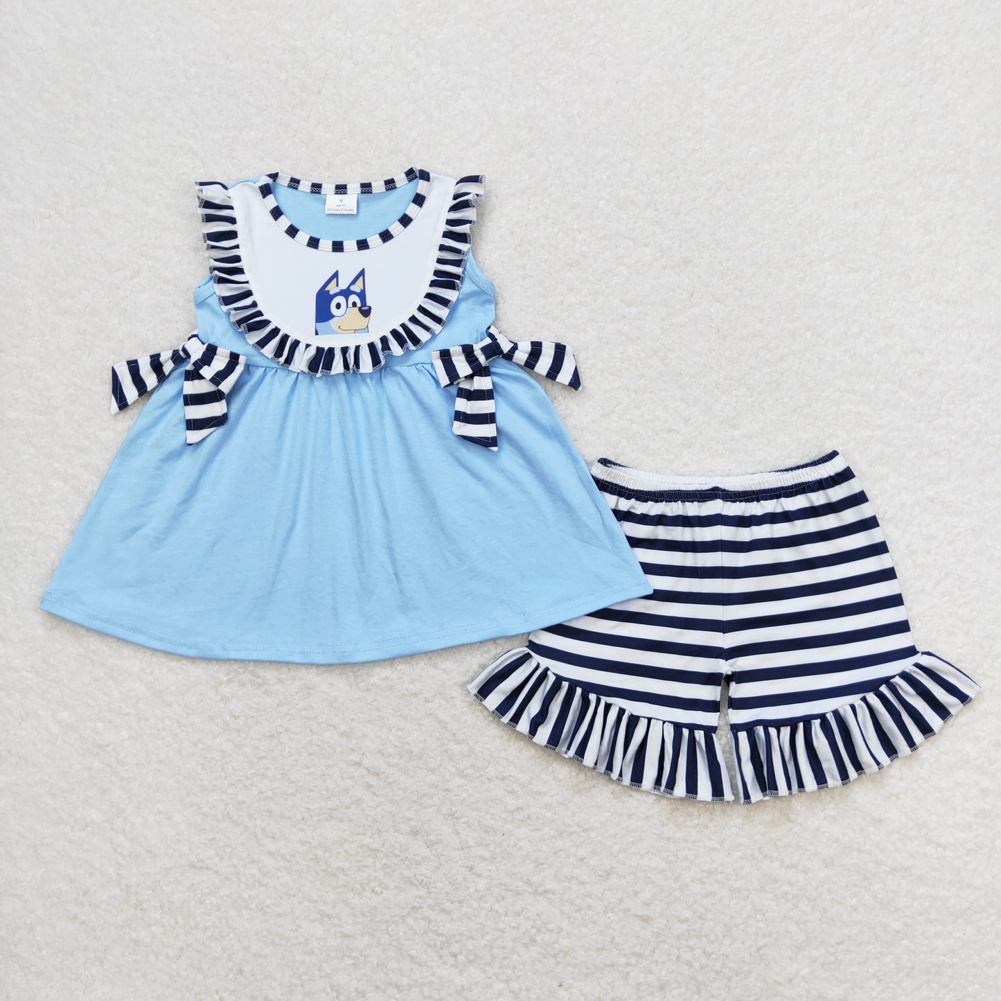 GSSO0751 bluey dog short sleeve shorts summer girl outfit 202404