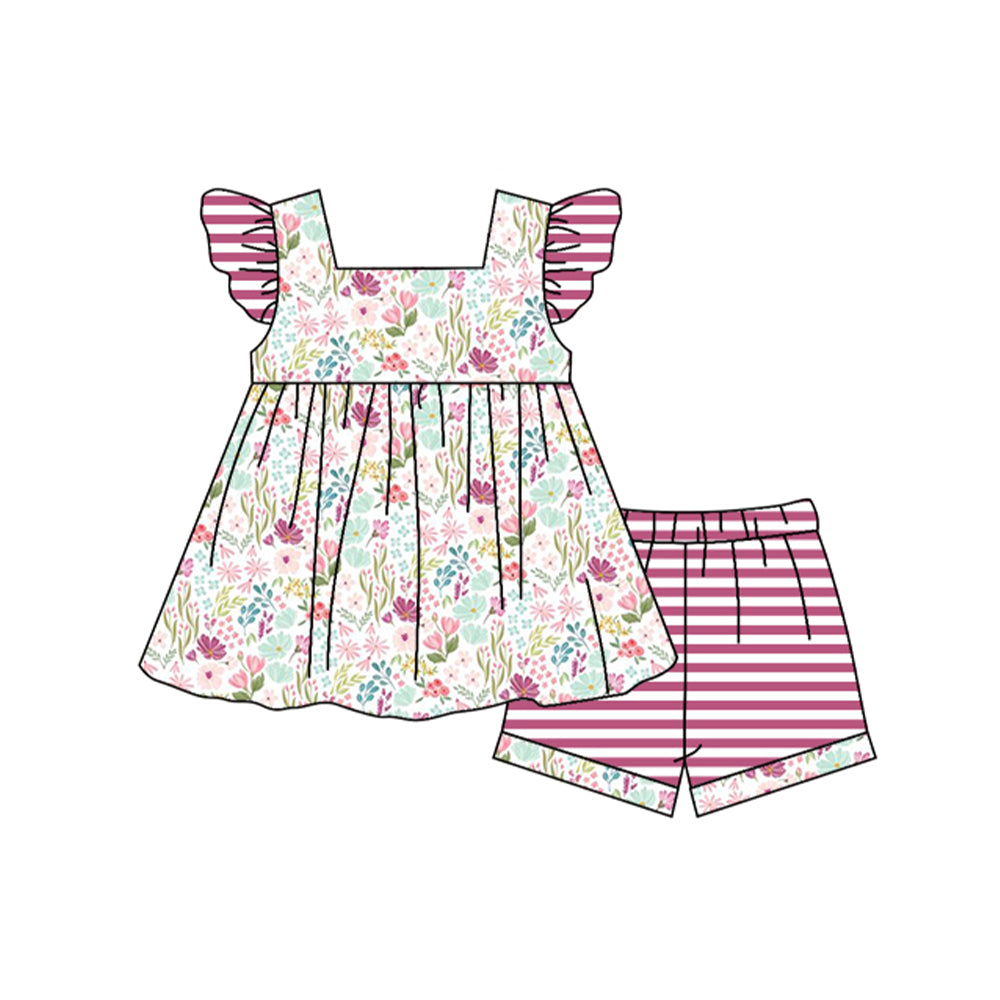 GSSO0939 shorts girl flower summer outfit 202402 preorder