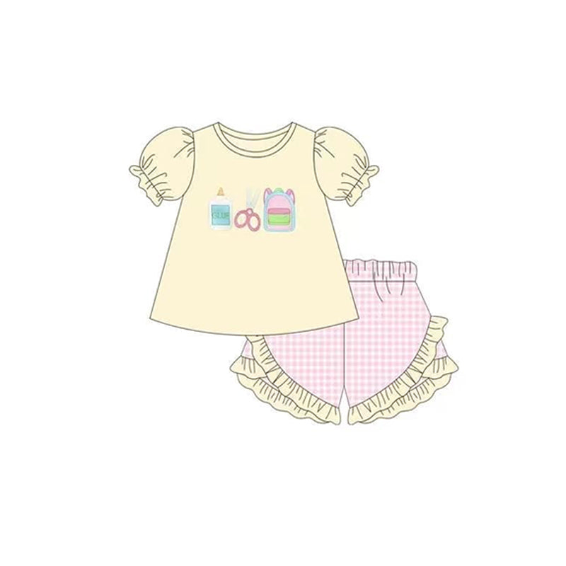 GSSO0942 Back to school girl shorts outfit summer preorder 202402