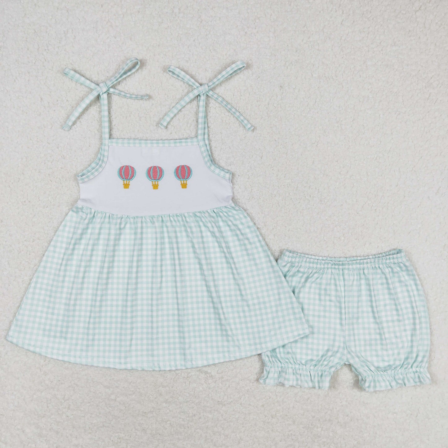 GSSO0982 embroidery Balloon Tour shorts girl summer outfit 202405 RTS sibling