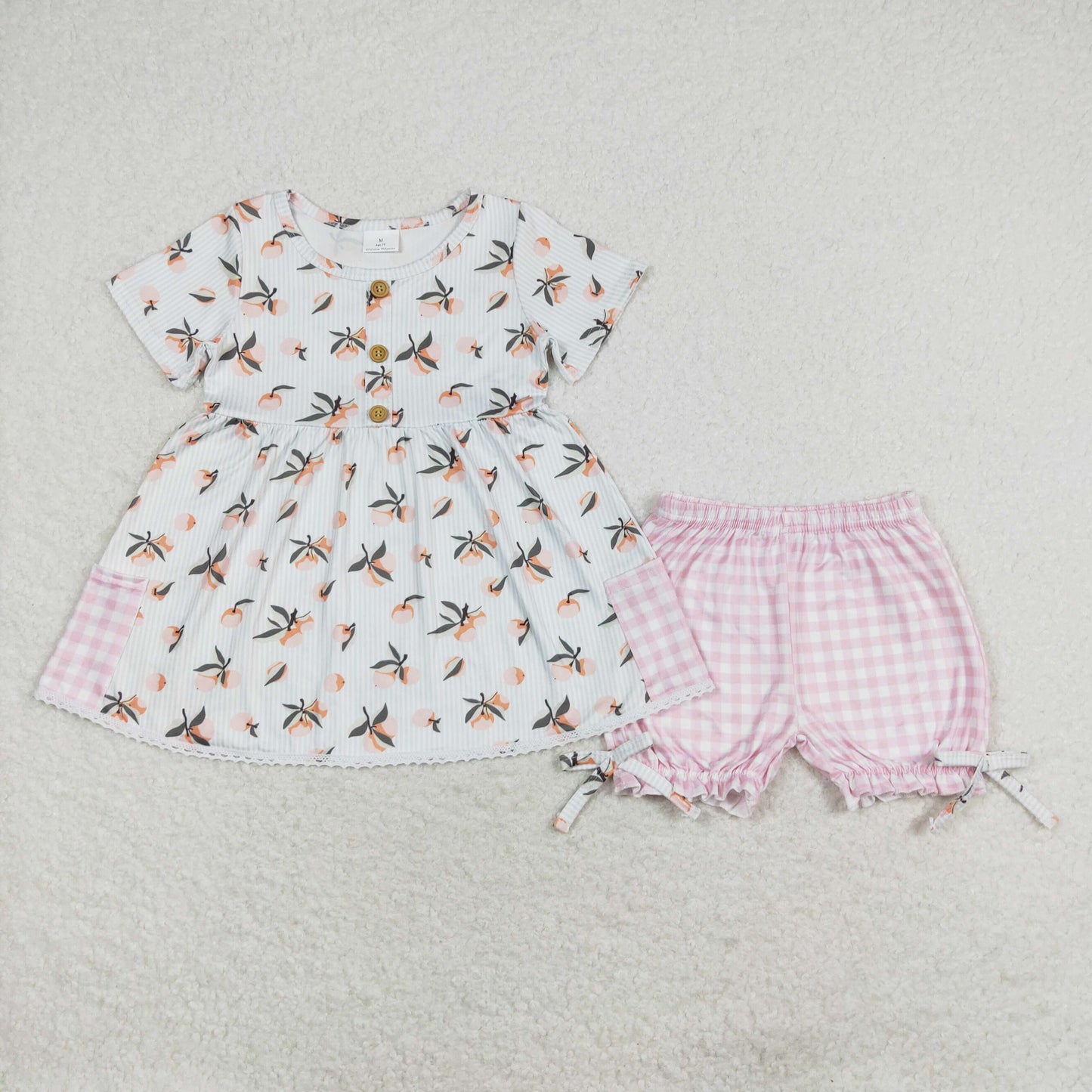 GSSO1000 orange girl summer pajamas outfit 202405 RTS