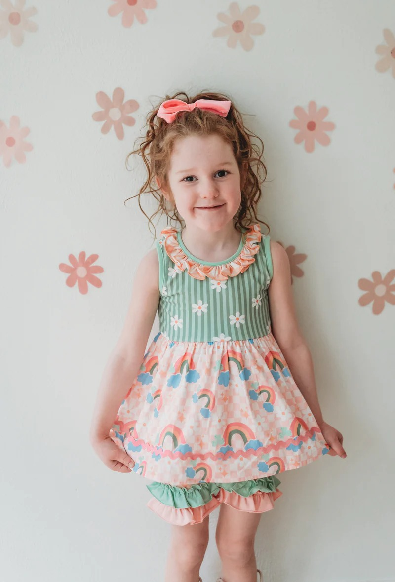 custom moq3 GSSO1053 summer flower girl pajamas outfit 202403