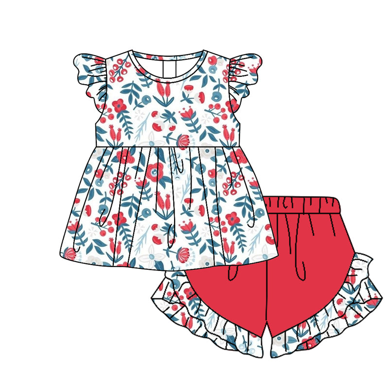 GSSO1093 preorder flowers girl summer outfit 202403