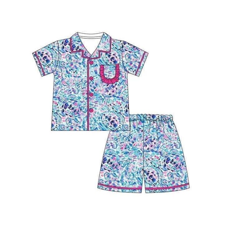GSSO1097成人女 women long sleeve flower pajamas adult preorder 202404