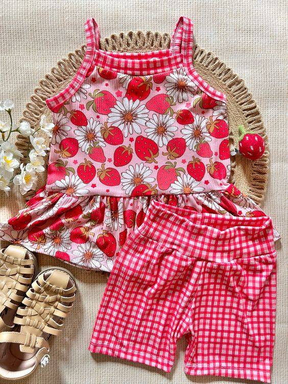 GSSO1105 custom MOQ3 strawberry summer girl outfit 202403