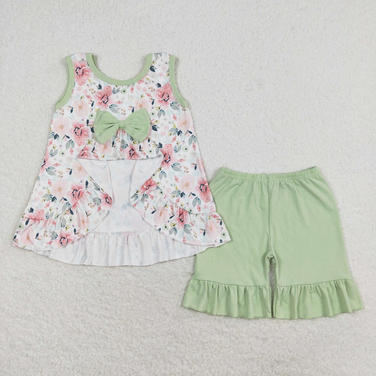 GSSO1178 love dad flower girl summer outfit 202405 RTS sibling