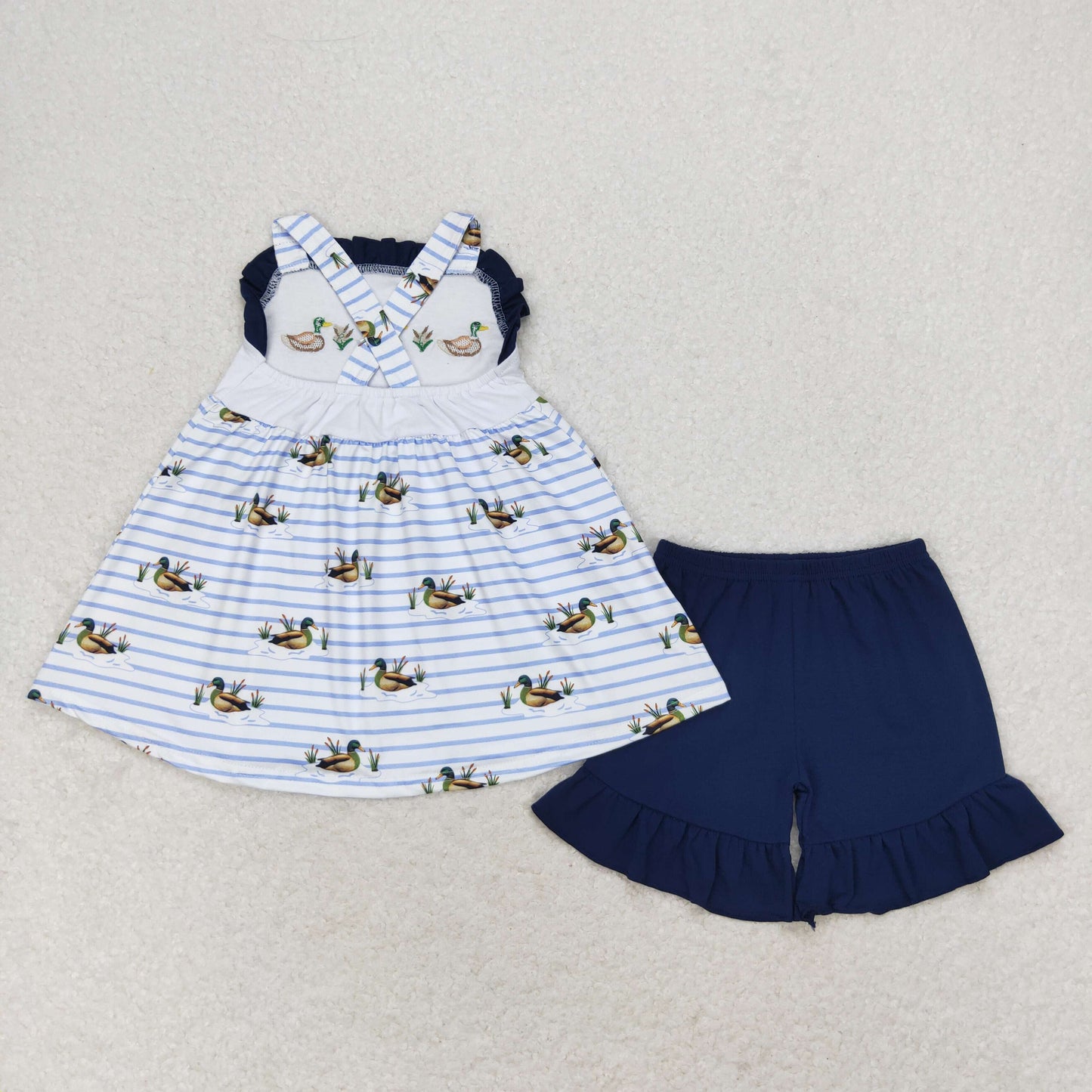Embroidery duck Sibling GSSO1189 shorts western girl summer outfit 202407 RTS Sibling