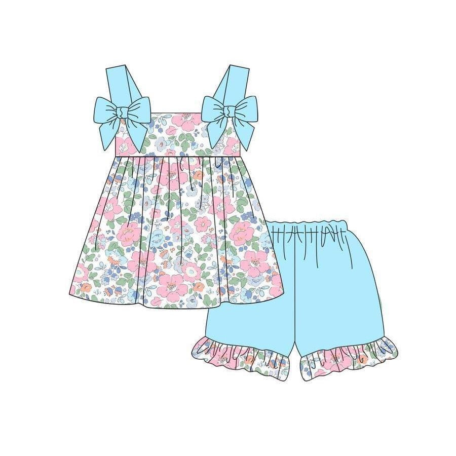 GSSO1300 flowers shorts girl summer outfit 202404 preorder