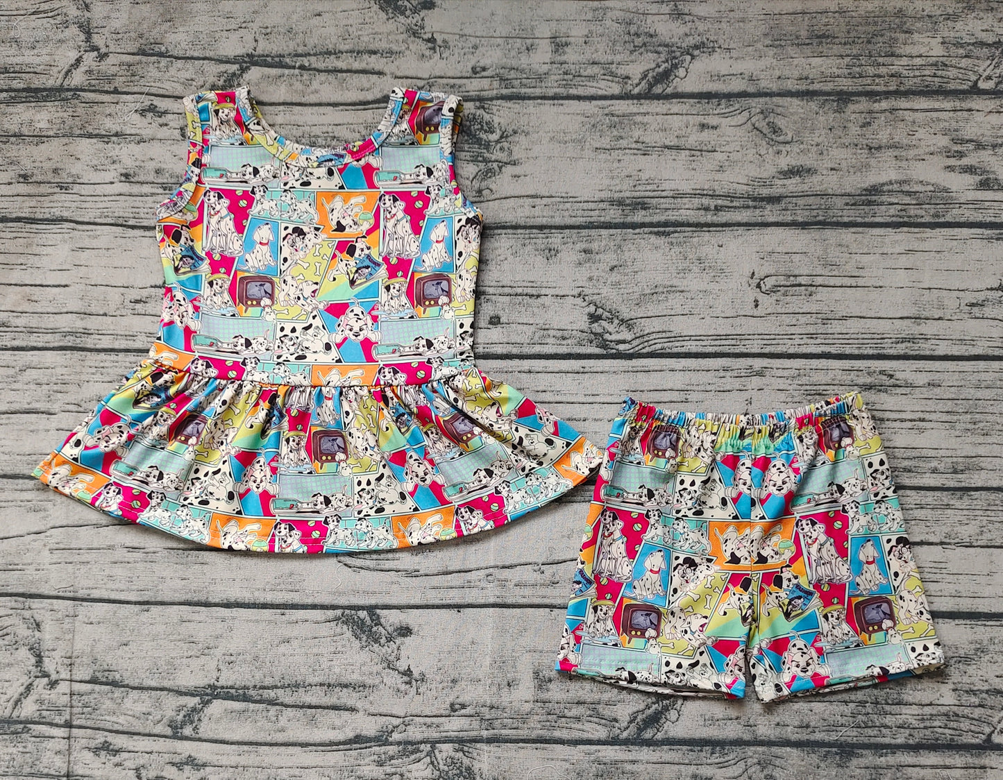 GSSO1309 dog shorts girl summer outfit 202406 RTS