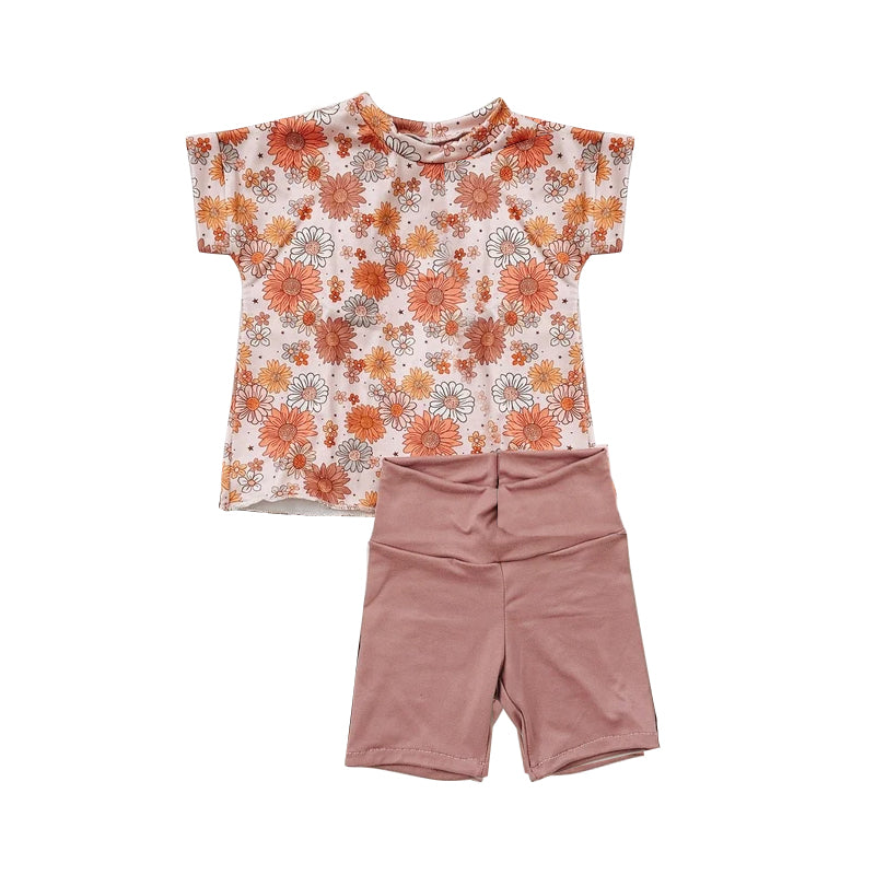 custom MOQ3 GSSO1370 girl flower summer outfit 202404