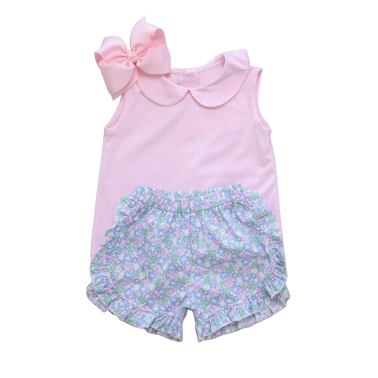 GSSO1433 custom MOQ3 flower shorts gilr pajamas outfit 202405