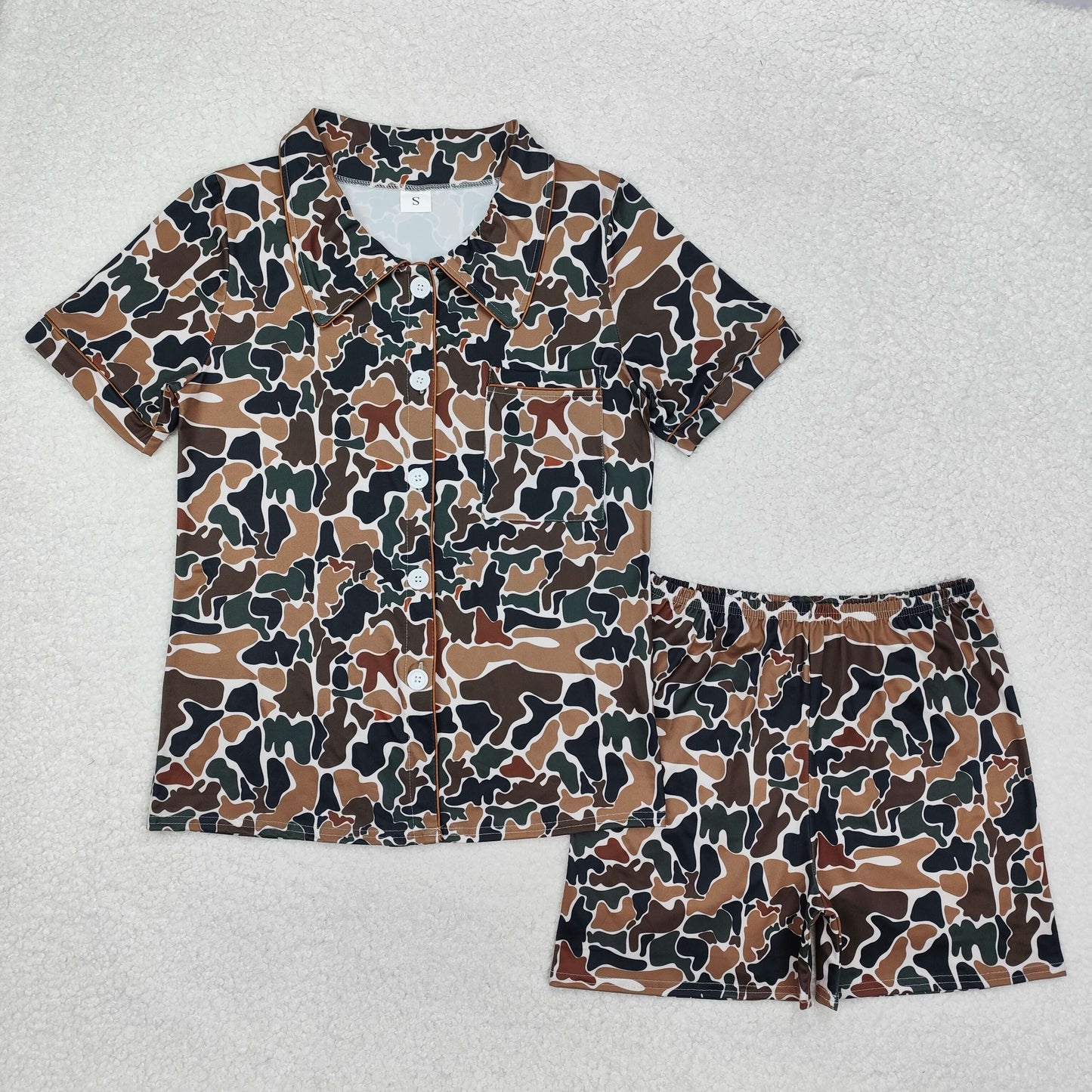 GSSO1538 adult women camo long sleeve pajamas adult 202411 RTS