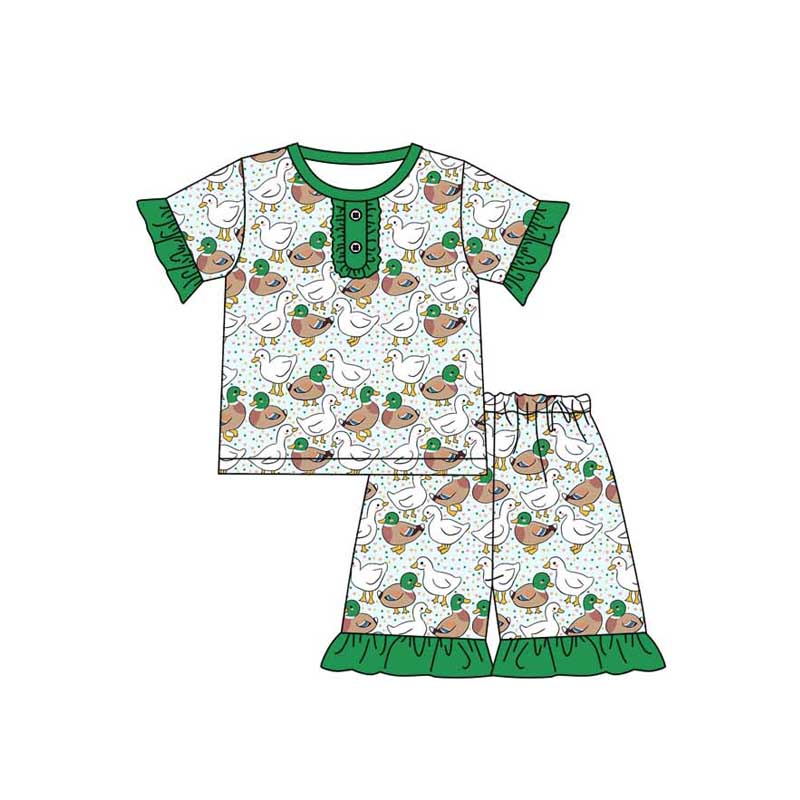 GSSO1557 preorder duck short sleeve shorts short sleeve girl outfit 202411(
