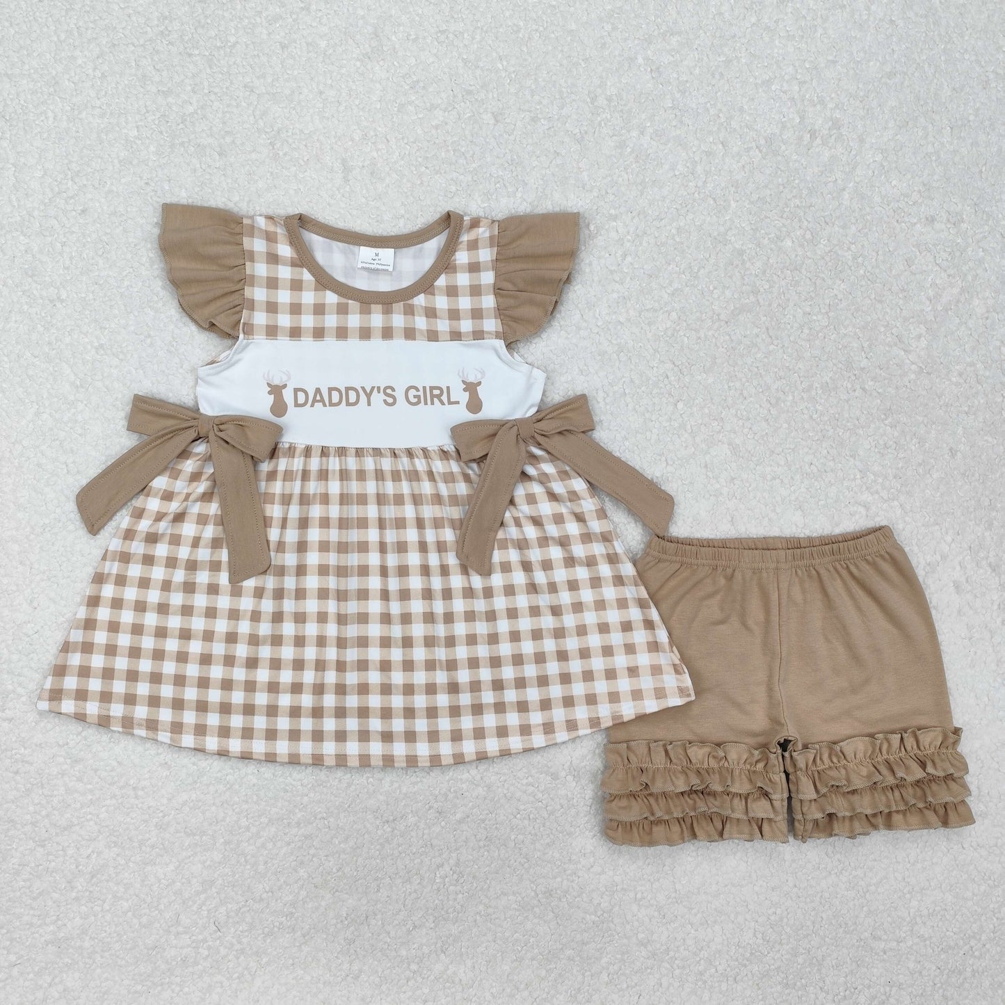 GSSO1644 bow daddy's girl girl summer outfit 202501 RTS