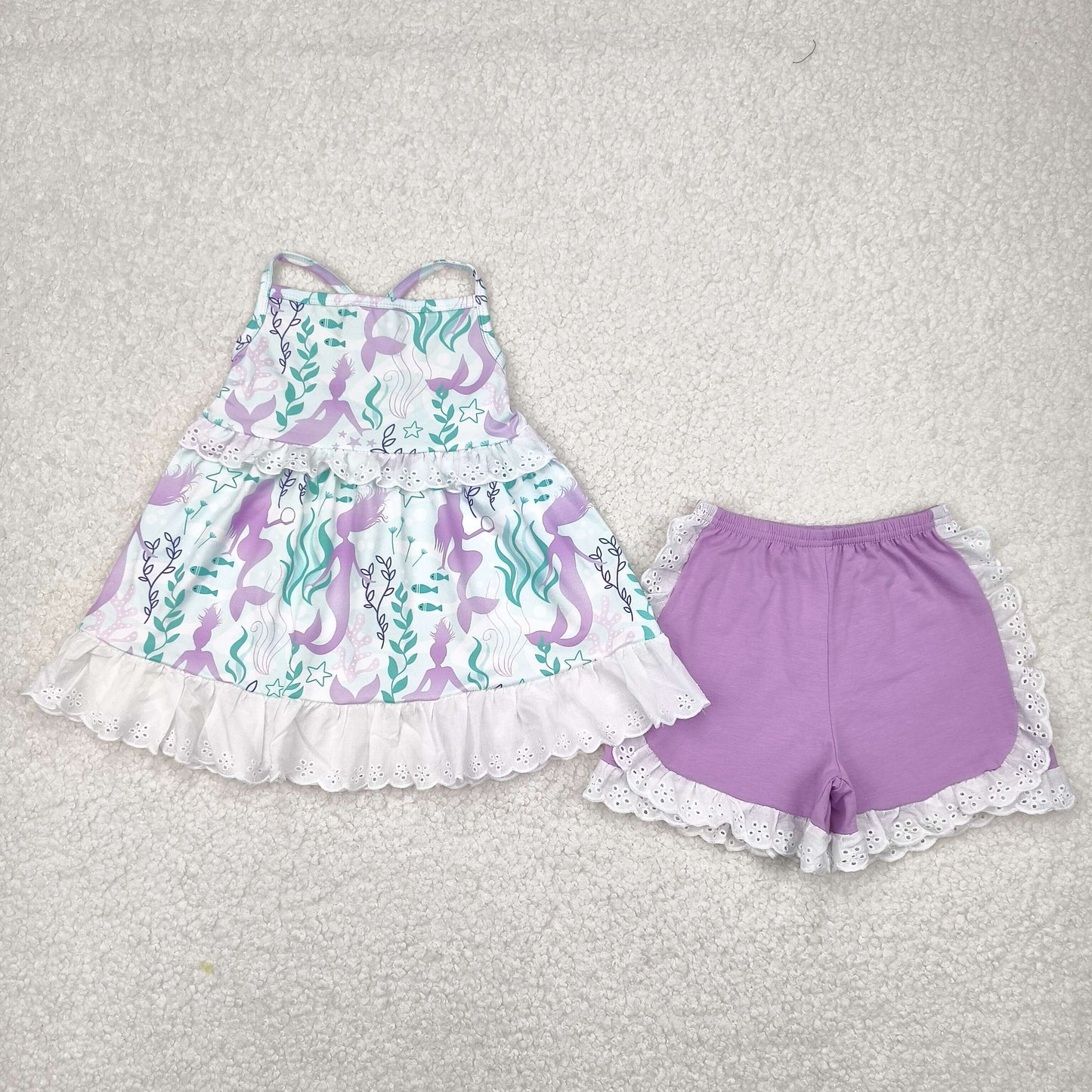 GSSO1675 mermaid girl summer outfit 202504 RTS