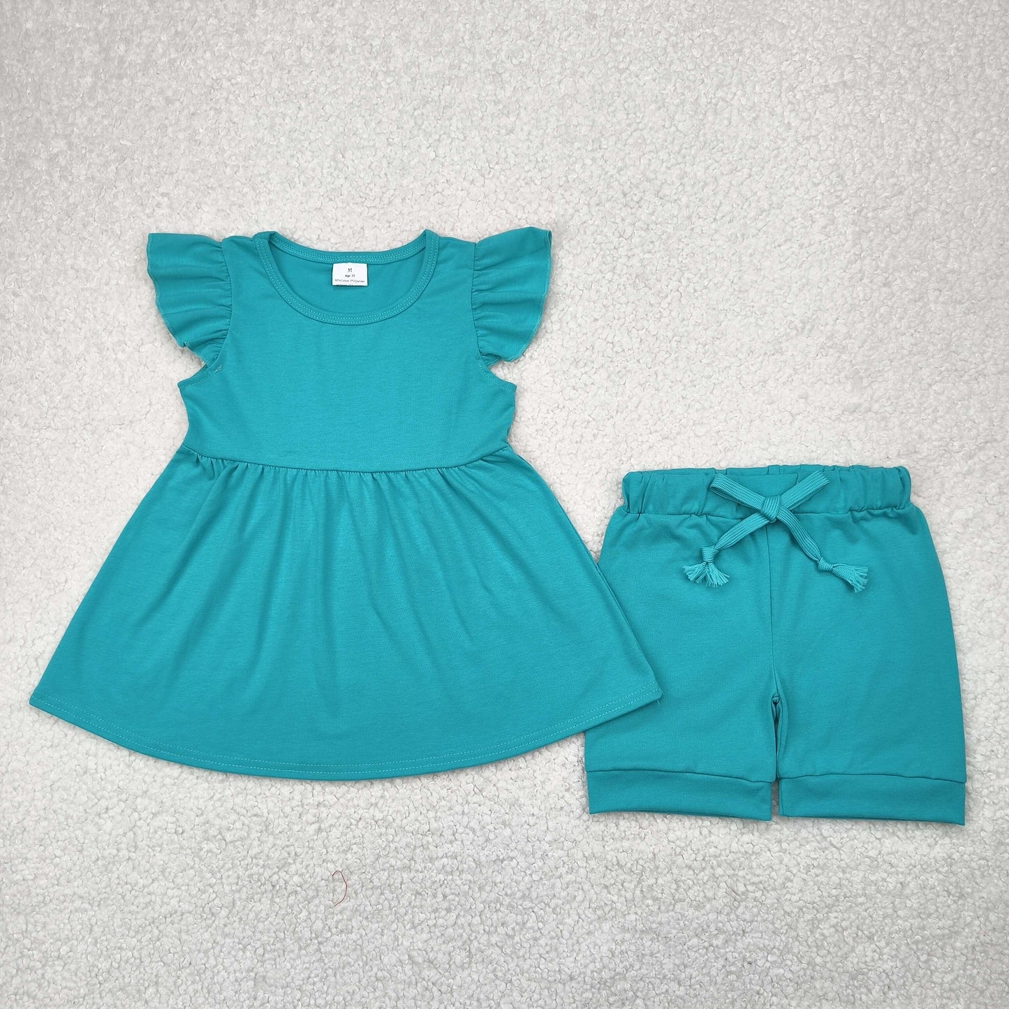 GSSO1731 solid color cotton  girl summer outfit 202504 RTS
