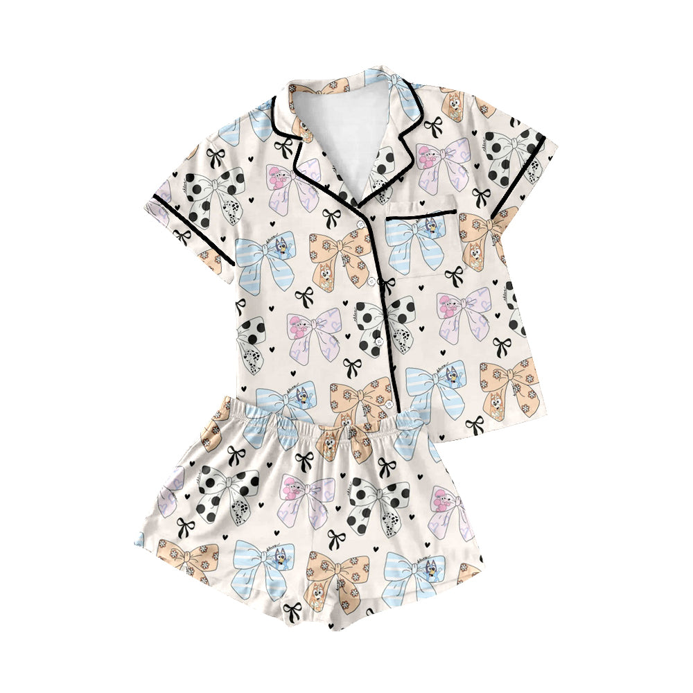 GSSO1807 adult women bow flowers pajamas 202412 preorder