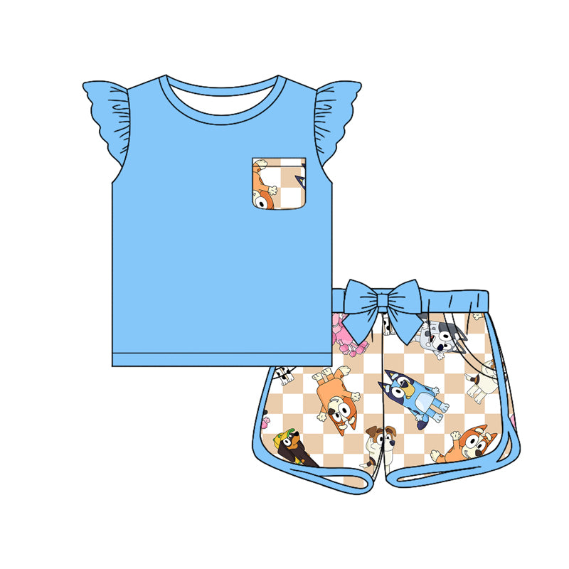 GSSO1861 preorder bluey shorts girl summer outfit 202412