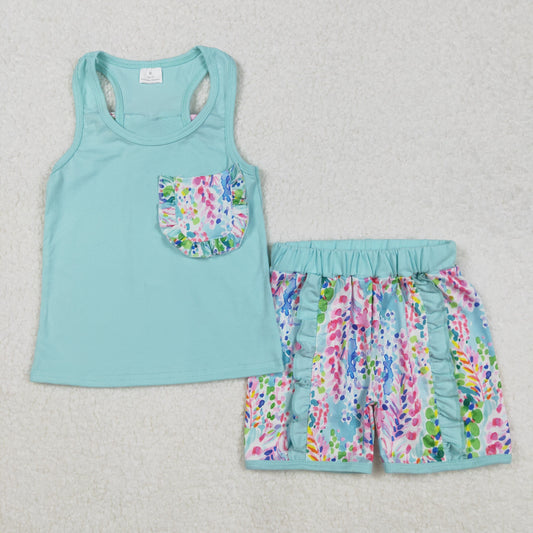 GSSO1982 RTS western seaweed bow short sleeve shorts girl summer outfit 202502