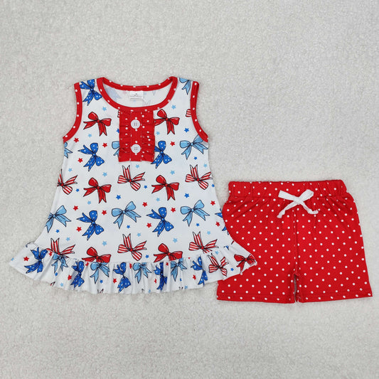 GSSO1991 bow 4th july  girl summer outfit 202503 RTS