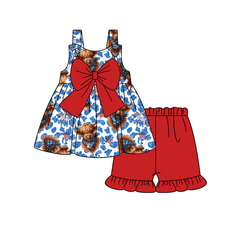 GSSO2018 组合 4th July cow bow girl summer outfit 202501 preorder