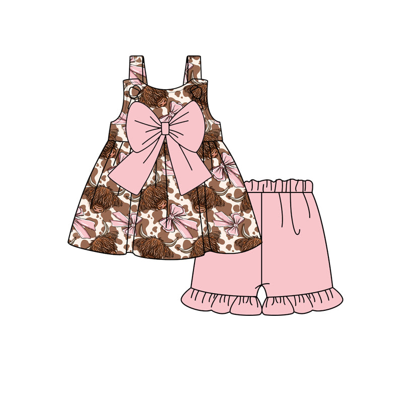 GSSO2086 bow cow western girl summer outfit 202502 preorder