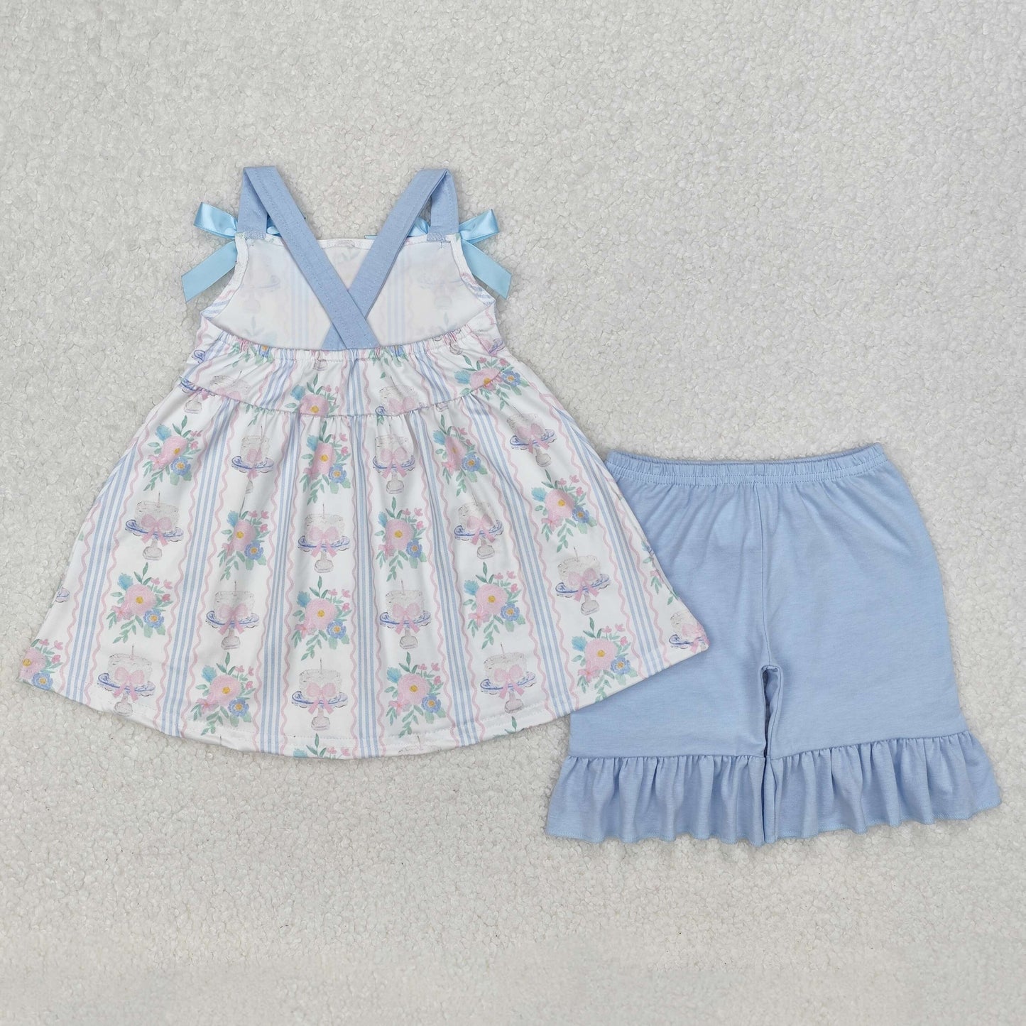 GSSO2087  bow flowers western  girl  summer outfit 202503 RTS