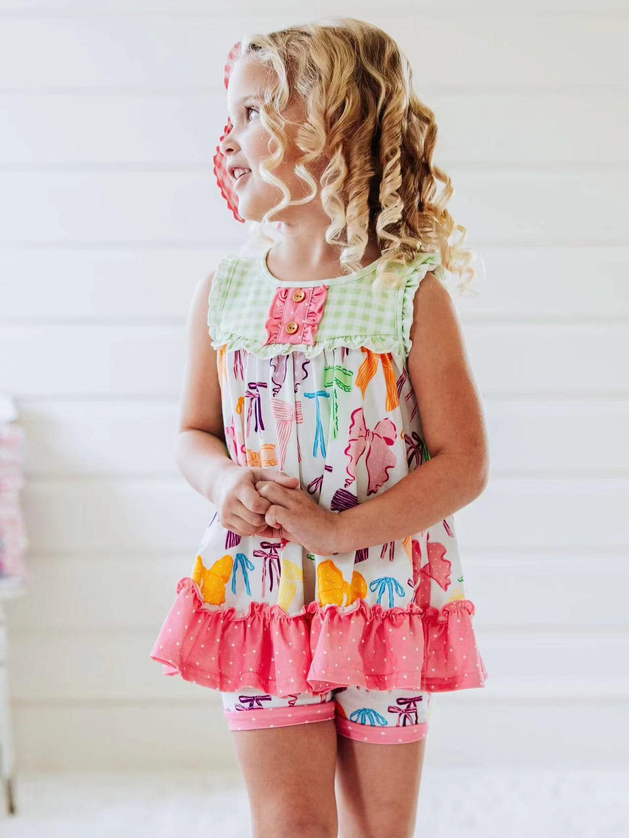 GSSO2089 western bow girl  summer outfit 202503 RTS