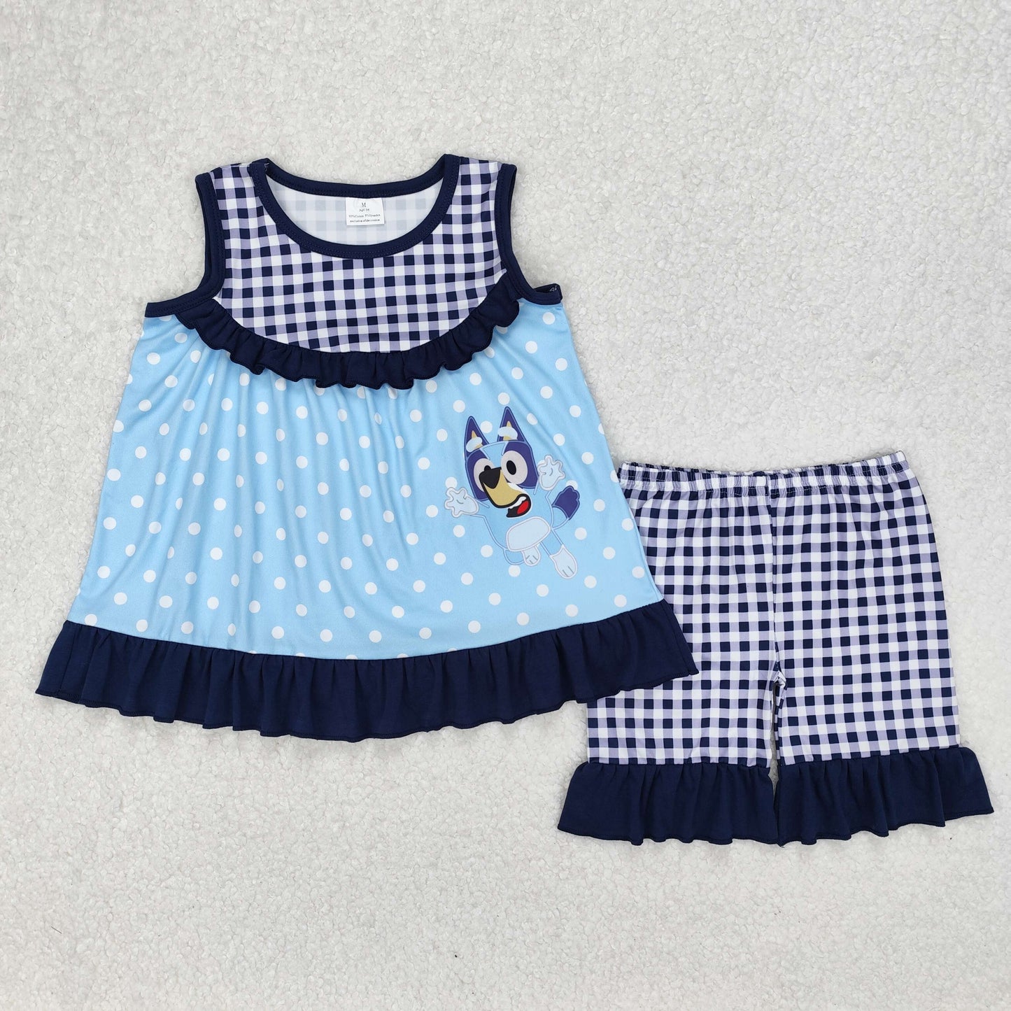 GSSO2124 bluey dog western girl summer outfit 202502 RTS