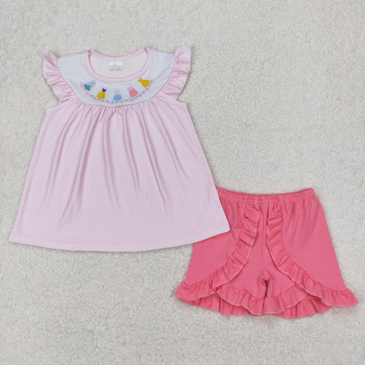 GSSO2125 Embroidery cartoon princess western girl summer outfit 202503 RTS