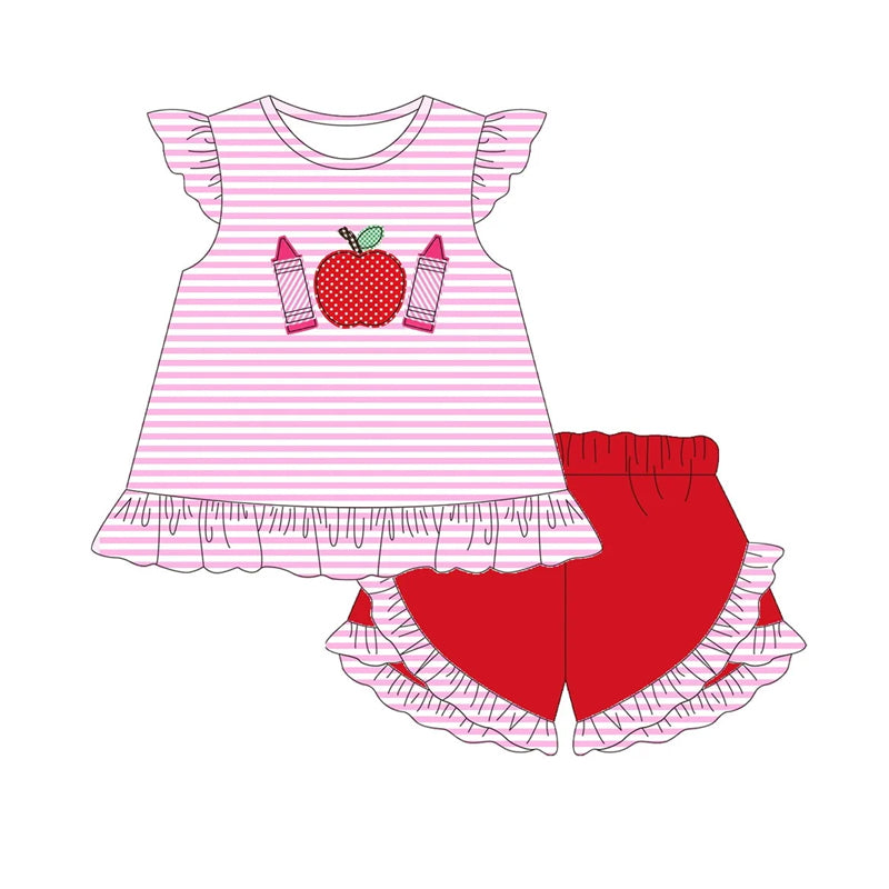 GSSO2168 apples back to school pencil girl summer outfit 202502 preorder